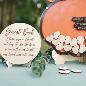Pumpkin Wedding Guest Book Alternative: Halloween Autumn Theme image 2