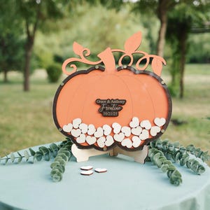 Pumpkin Wedding Guest Book Alternative: Halloween Autumn Theme image 8