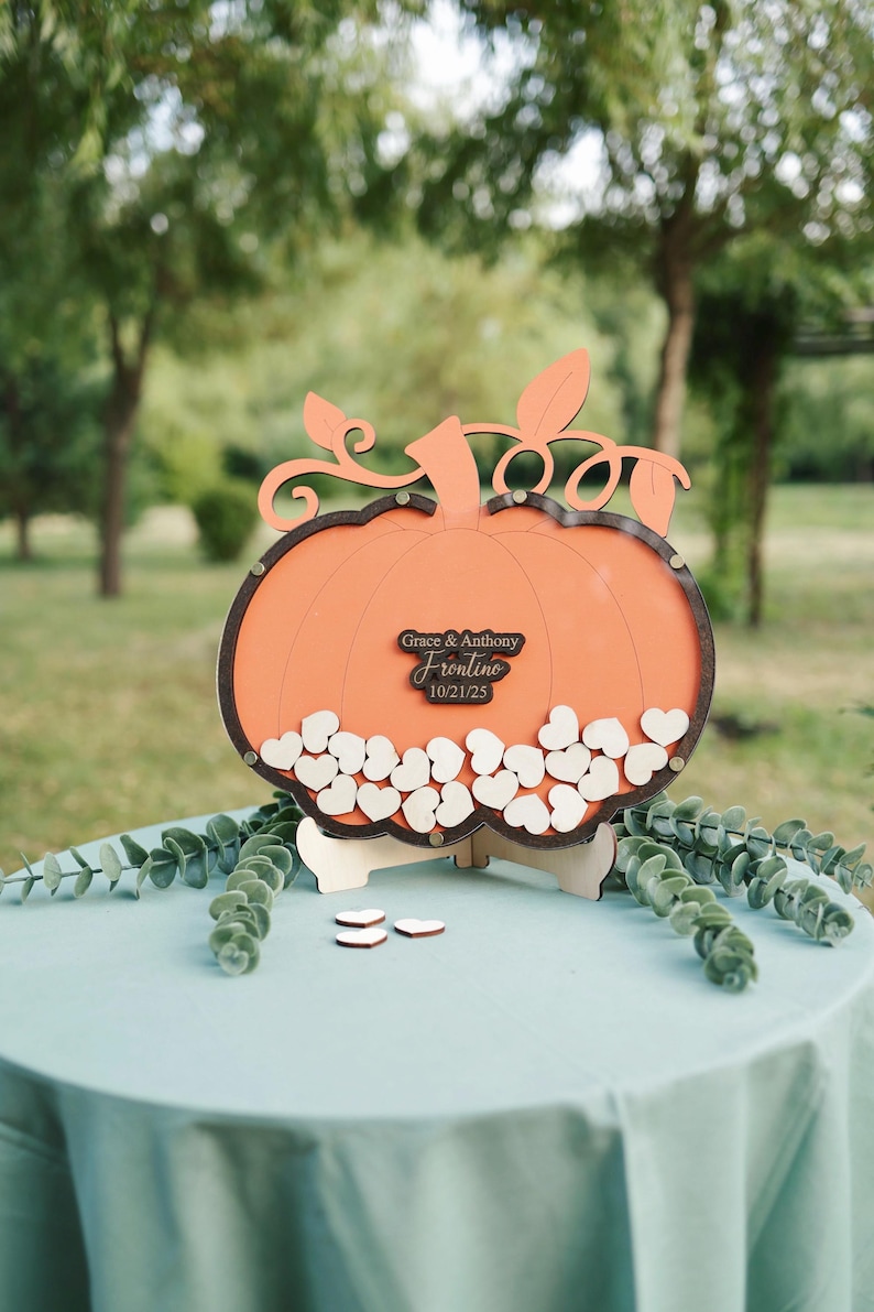 Pumpkin Wedding Guest Book Alternative: Halloween Autumn Theme image 8