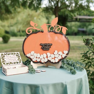 Pumpkin Wedding Guest Book Alternative: Halloween Autumn Theme image 5