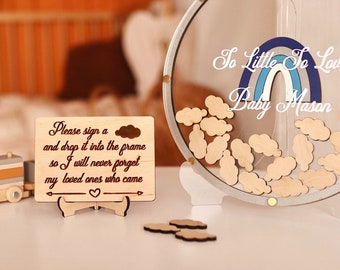 Rainbow Baby Shower Guest Book Alternative: Drop Box Sign
