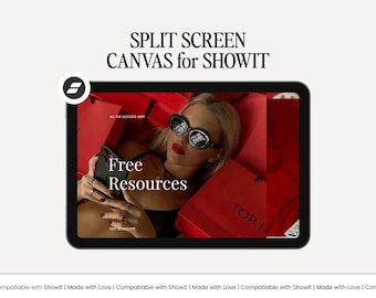 Showit Canvas Add-On, Split Screen Sticky Canvas for Showit– Plug-and-Play Section for Website Designers, Sticky Showit Template