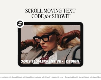 Scroll-Moving Text Marquee for Showit, Animated Typography Section | Coded Showit Canvas | Plug-and-Play Website Feature