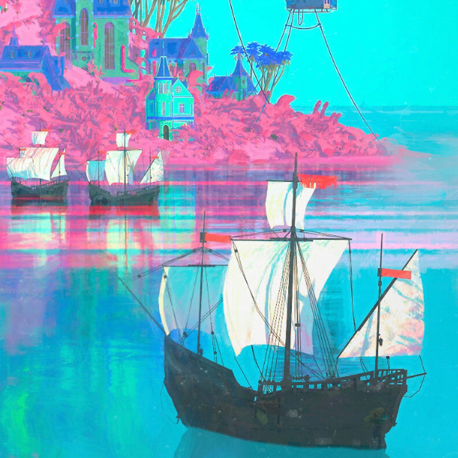Beeple Druck NFT Castle Farbe Etsy