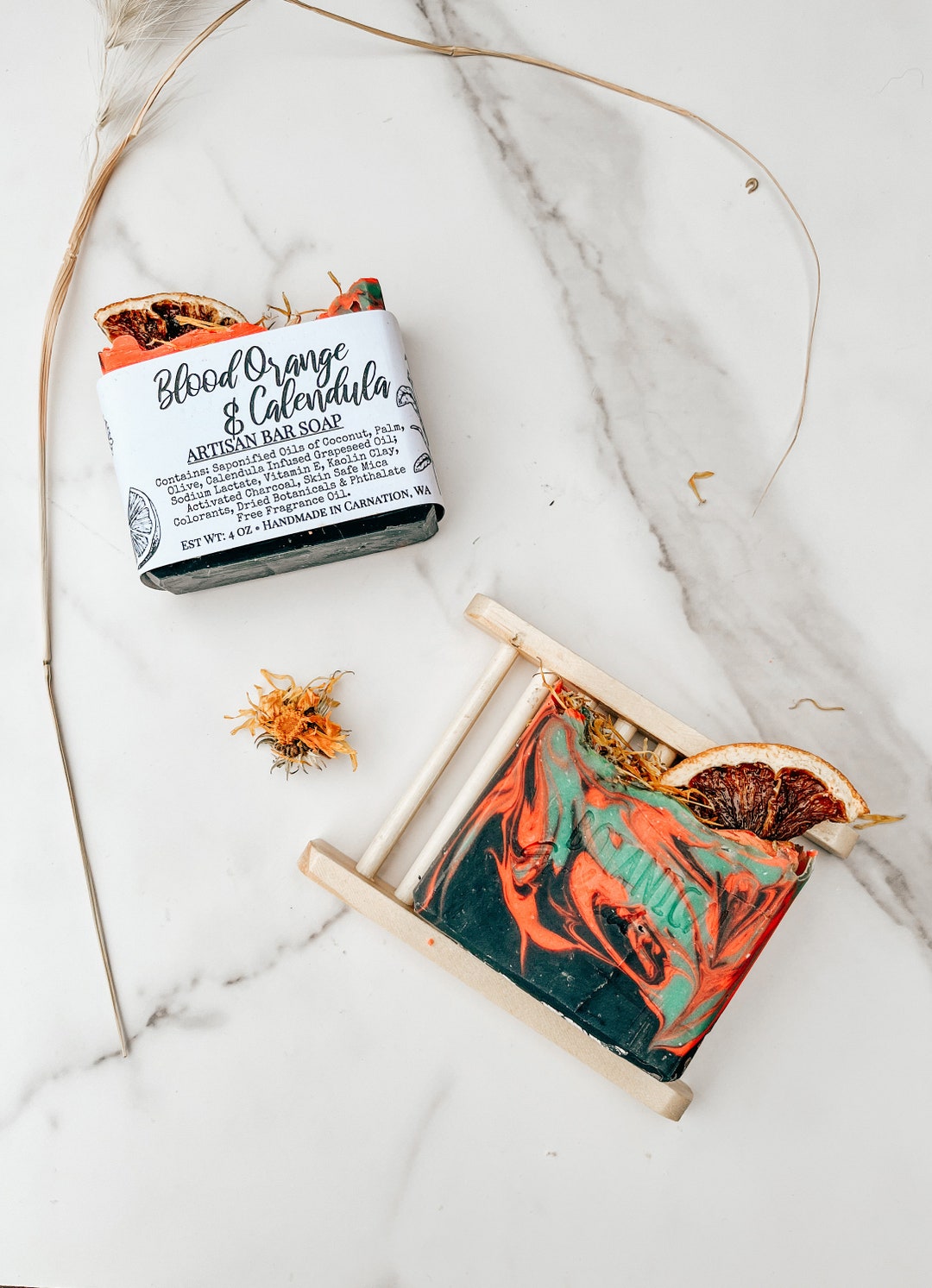Blood Orange & Calendula Botanical BAR SOAP | Skin Nourishing ...