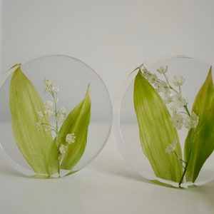 Lily of the valley In Resin Flower Preservation Resin Crafts Art Wedding Presents Floral Gifts