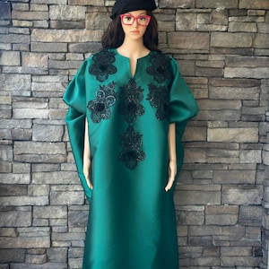 Trendie Luxury Mikado Kaftan, Boubou, Bubu, Kaftan Dress, Embellished Bubu Dress