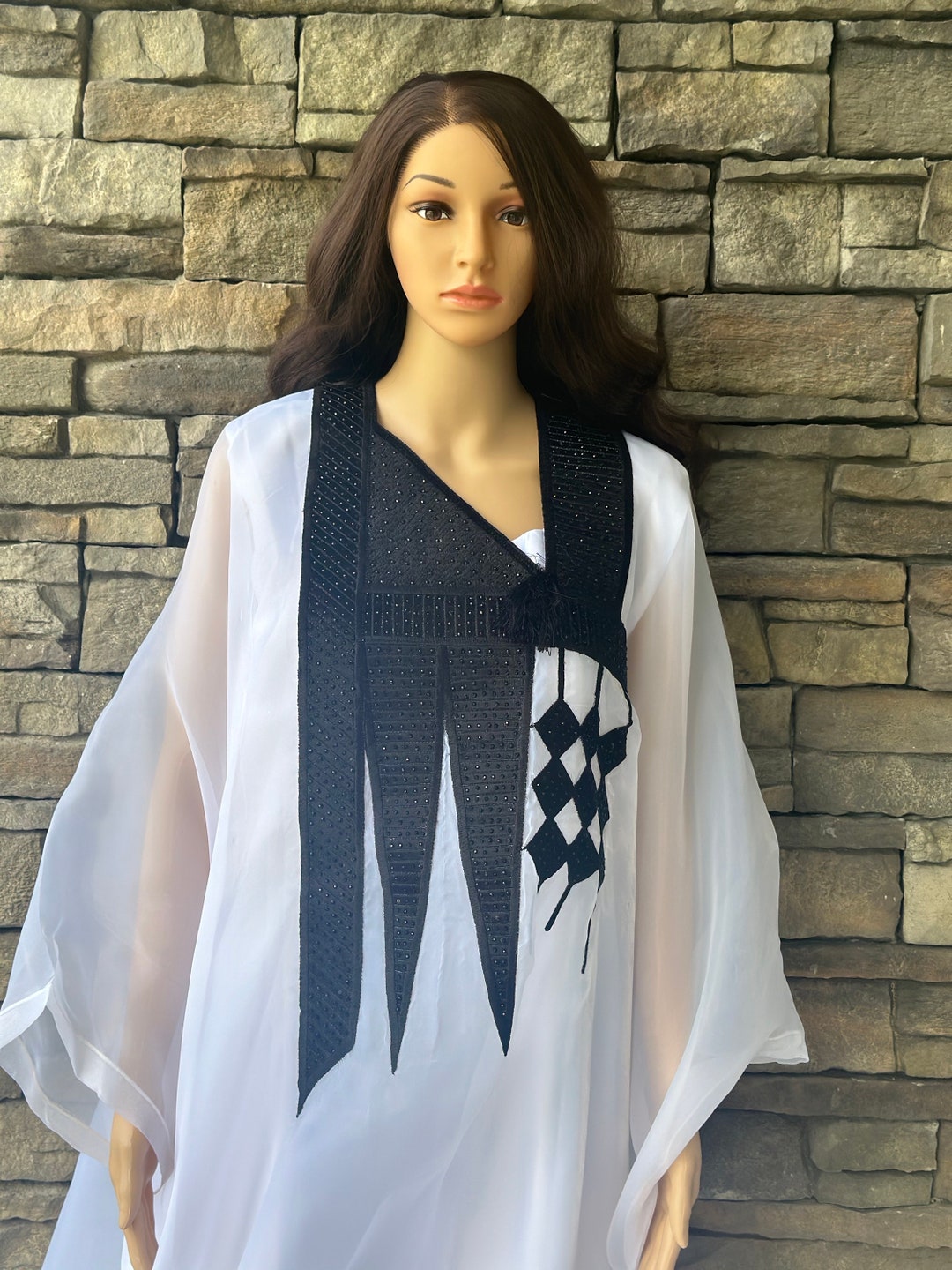 White Organza Bubu, Embroidery Bubu, Boubou, Party Dress, Bubu ...