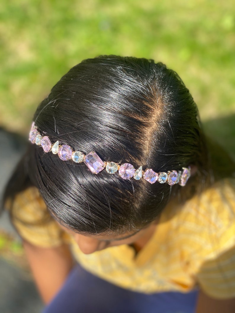 Rhinestone headbands Pink