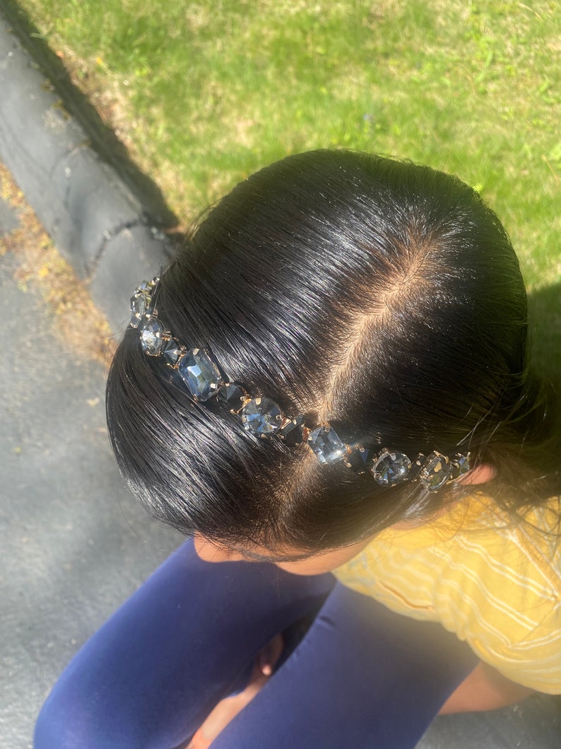 Rhinestone headbands Black