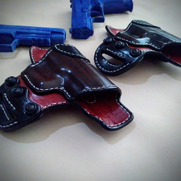 1791 Gunleather ORBH24VTGR BH2.4 Optic Ready OWB Size 2.4 Vintage Leather Belt Slide Fits Walther PPQ/Sig P320/Springfield XD-M Right Hand - .shop