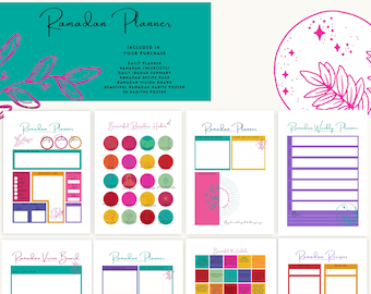 Pianificatore musulmano del Ramadan / Calendario del Ramadan / Riflessione del Ramadan / Regalo del Ramadan / Affermazioni del Ramadan / Diario del Ramadan / Buona pianificazione!