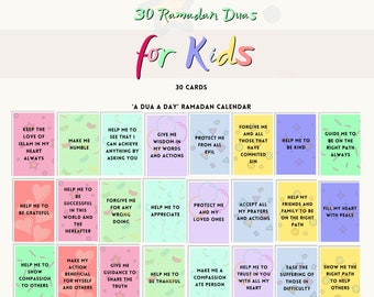 Ramadan Duas For Kids / Ramadan Printable Cards / Ramadan Activities / Ramadan Mubarak Cards / Duas for Kids / Ramadan Lent / Kids Activity!
