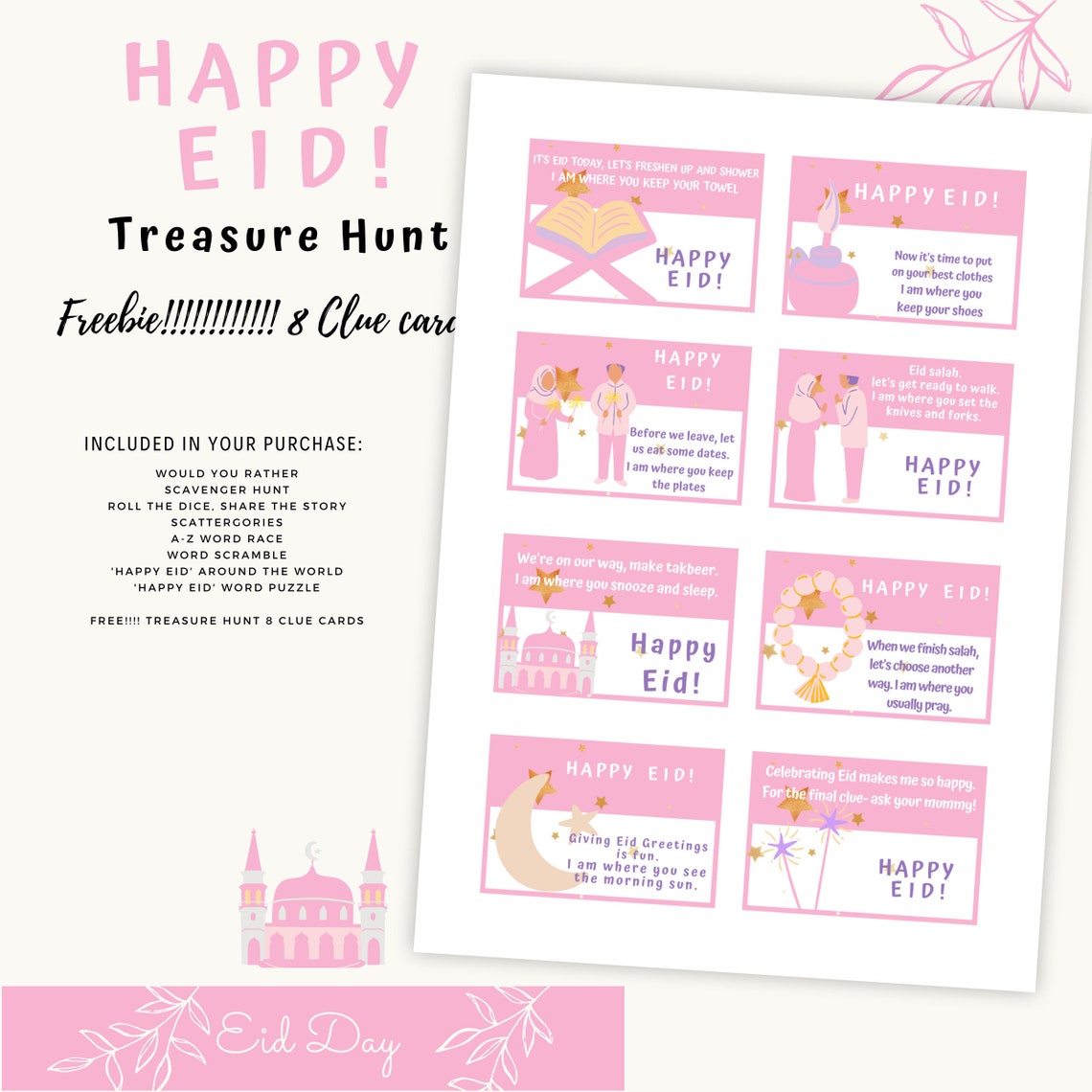 Eid Family Games Bundle / Printable Eid Activity / Kids Eid Gifts / Eid