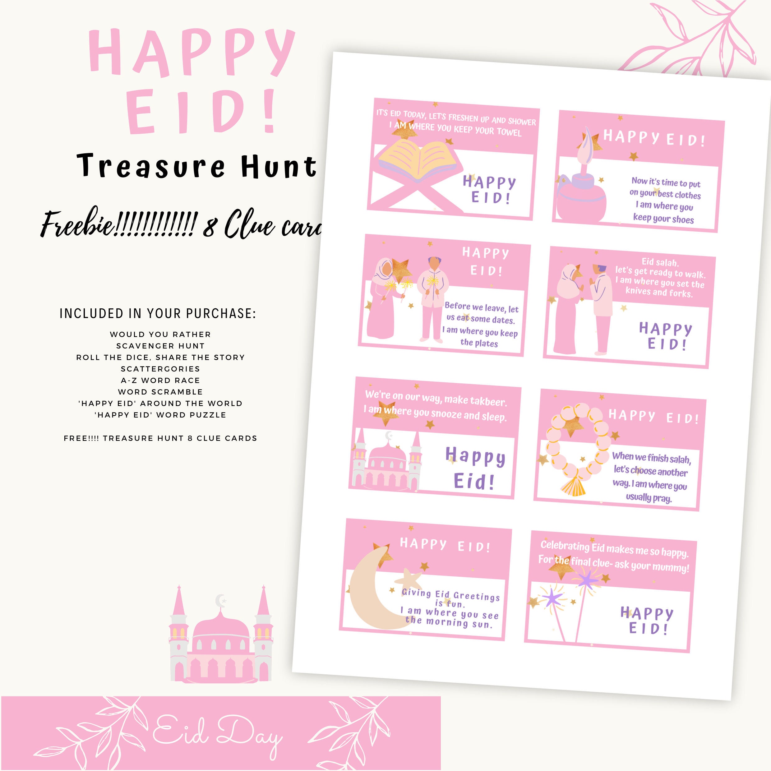 Eid Family Games Bundle / Printable Eid Activity / Kids Eid Gifts / Eid ...
