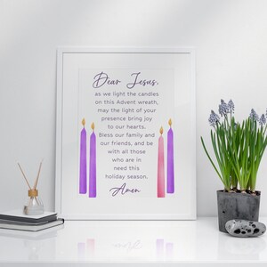 Advent Wreath Prayer Printable Wall Art Catholic