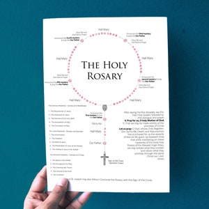 How to Pray the Rosary + Rosary Prayers + St Joseph Prayer Printable - Learn how to pray the rosary