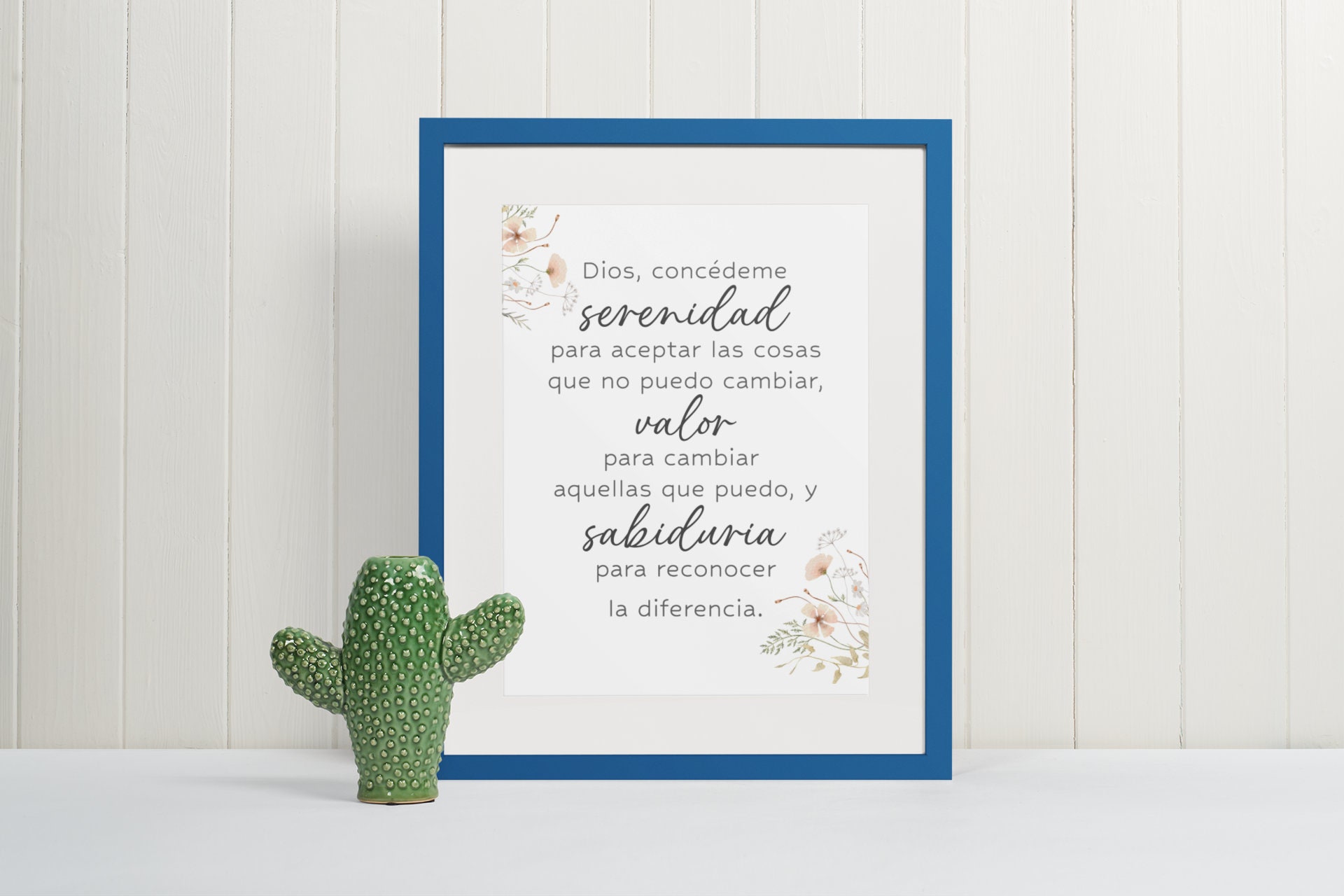 Spanish Serenity Prayer , Oración De La Serenidad, Christian Prayer ...