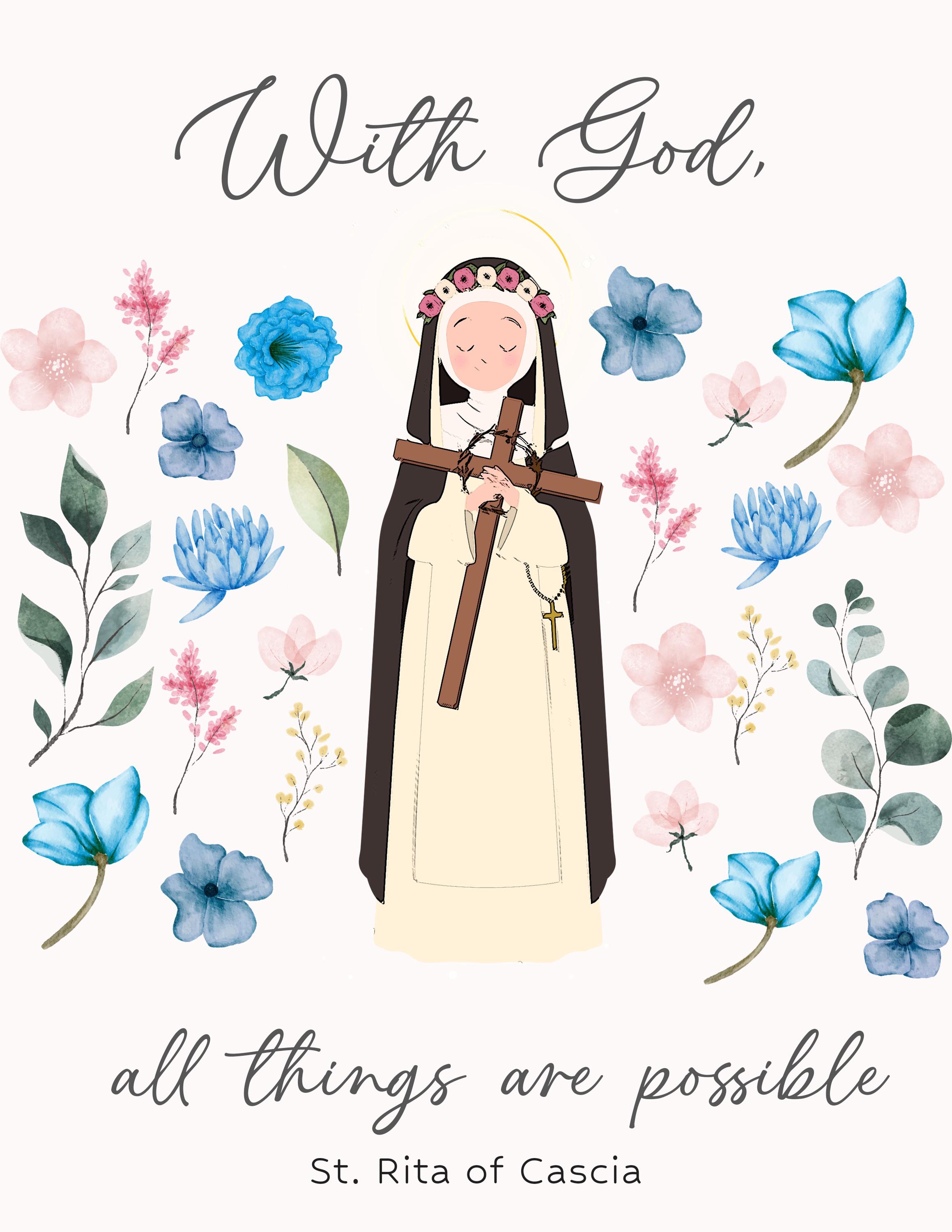 St. Rita of Cascia Saint of the Impossible / Catholic Printable ...