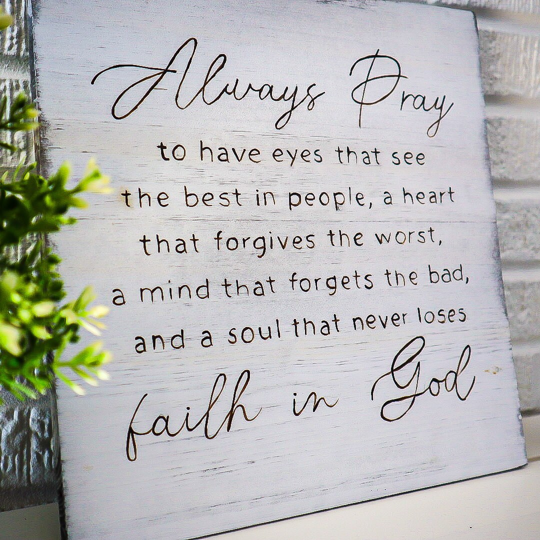 Always Pray Wooden Sign Hand-painted Prayer - Etsy