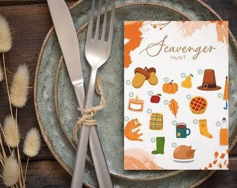 Printable Fall Scavenger Hunt for Kids - Instant Download