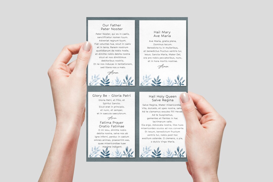 Traditional Catholic Prayers in Latin Printable - Etsy