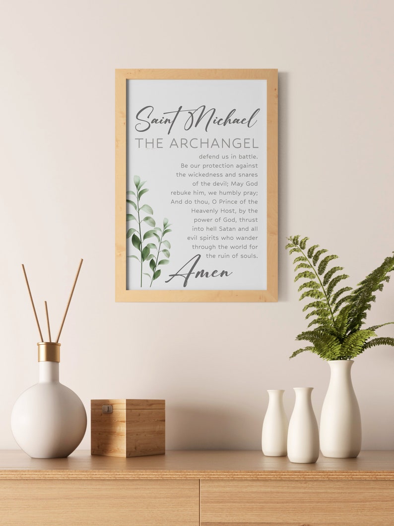 Reuke First Design Digital Print St. Michael the Archangel Prayer Wall Decor - Etsy