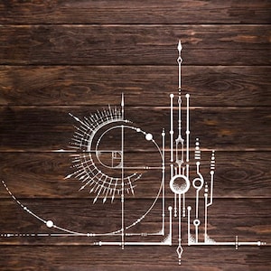 Fibonacci Spiral Design, DXF, SVG, PNG AutoCAD, Cricut, Yoga, Gravure sur bois technique, Impression, Conception d’impression laser pour la décoration intérieure