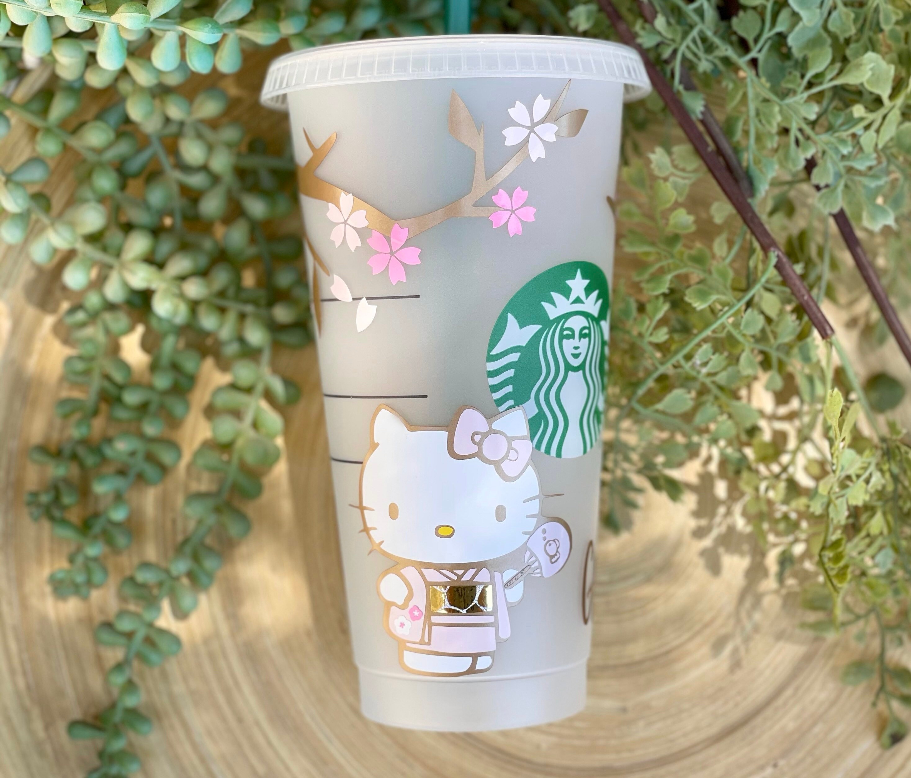 Hello Kitty Custom Starbucks Venti Cold Cup | Cherry Blossom | Gift I…