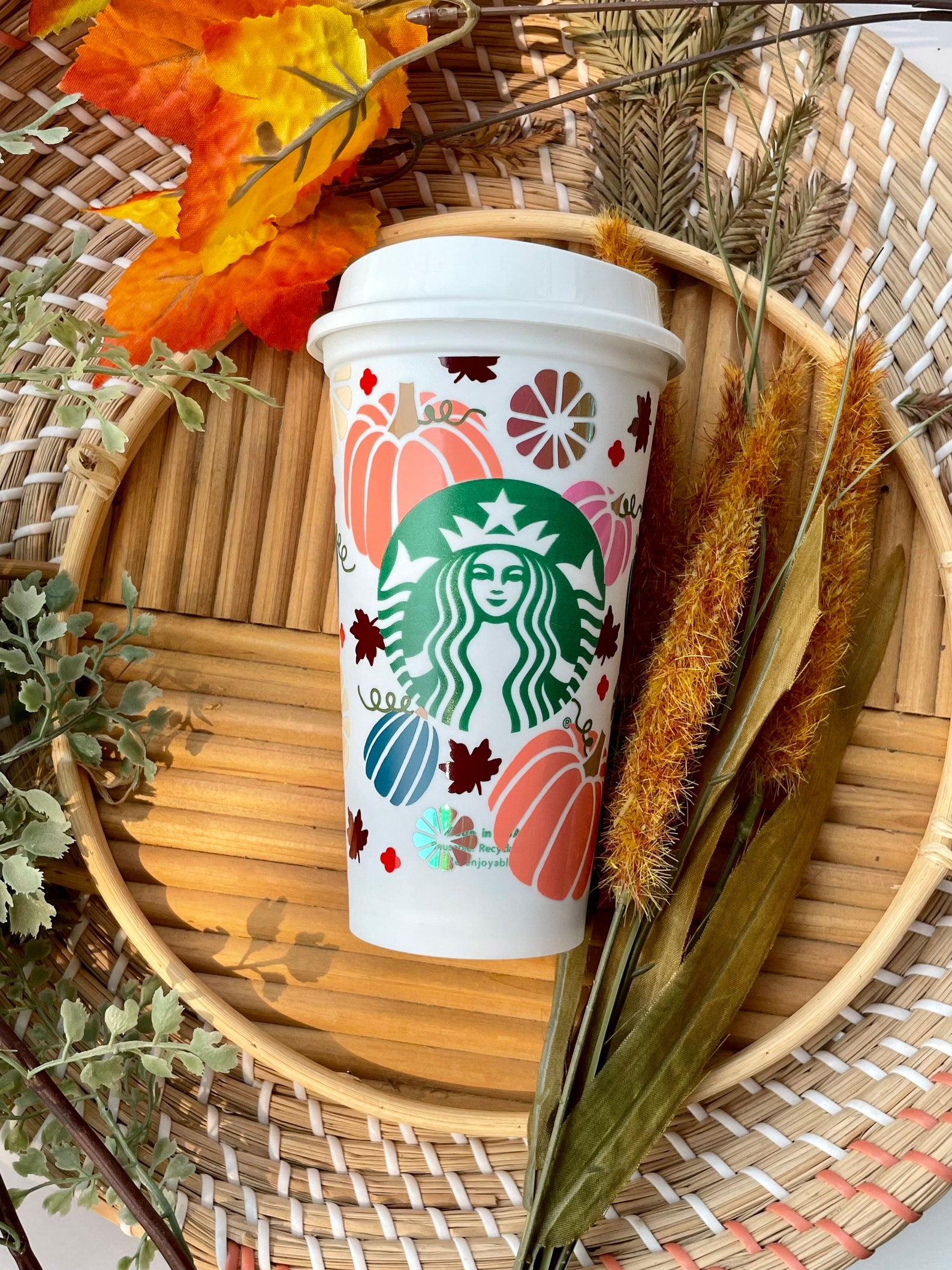Fall Starbucks Hot Cup Gift Idea Birthday Friend Etsy