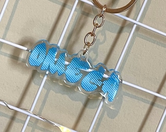 Omega - Glitter Epoxy Keychain