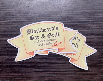 3 in. Blackbeard Bar & Grill sticker