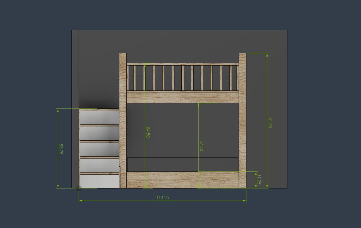 Built-in Full Over Full Bunk Bed - DIY Build Plan #239 - Etsy