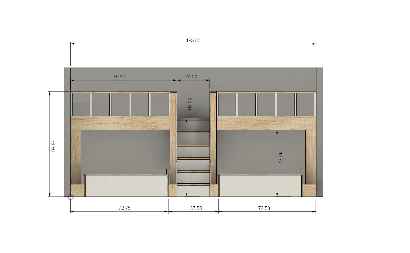Full/queen Quad Bunk Bed With Stairs - DIY Build Plans - Etsy