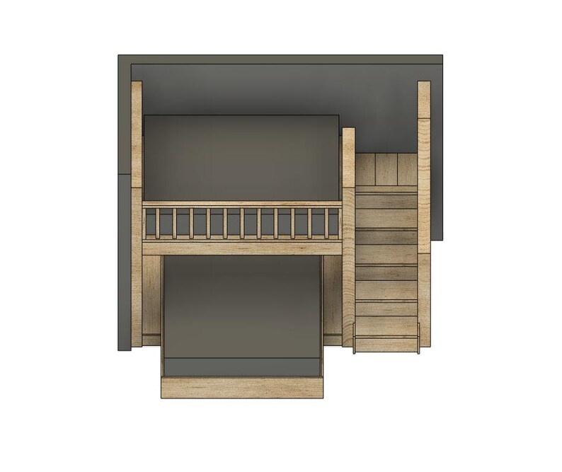 DIY Build Plans - Split Bunk Bed With Stairs - Full Upper, Queen Lower ...