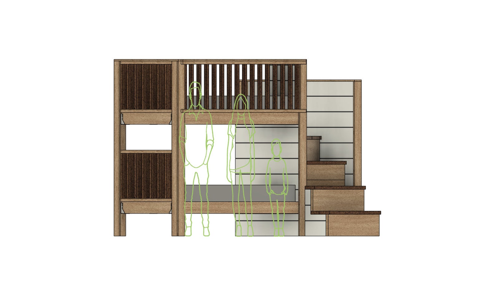 DIY Build Plan - Twin Bunk Bed With Stairs - Plan #024 - Etsy