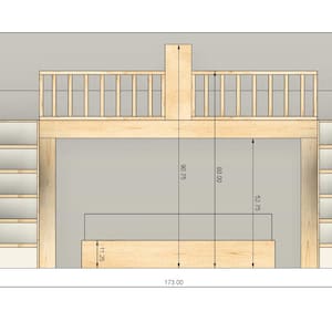 Twin XL Over King Bunk Bed With Stairs - DIY Build Plans - Plan #225 - Etsy