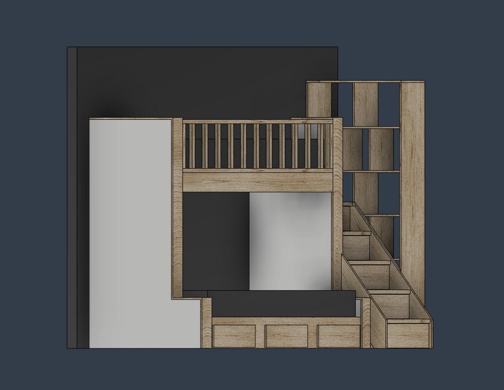 Twin Over Full Bunk Bed With Storage - DIY Build Plan #238 - Etsy