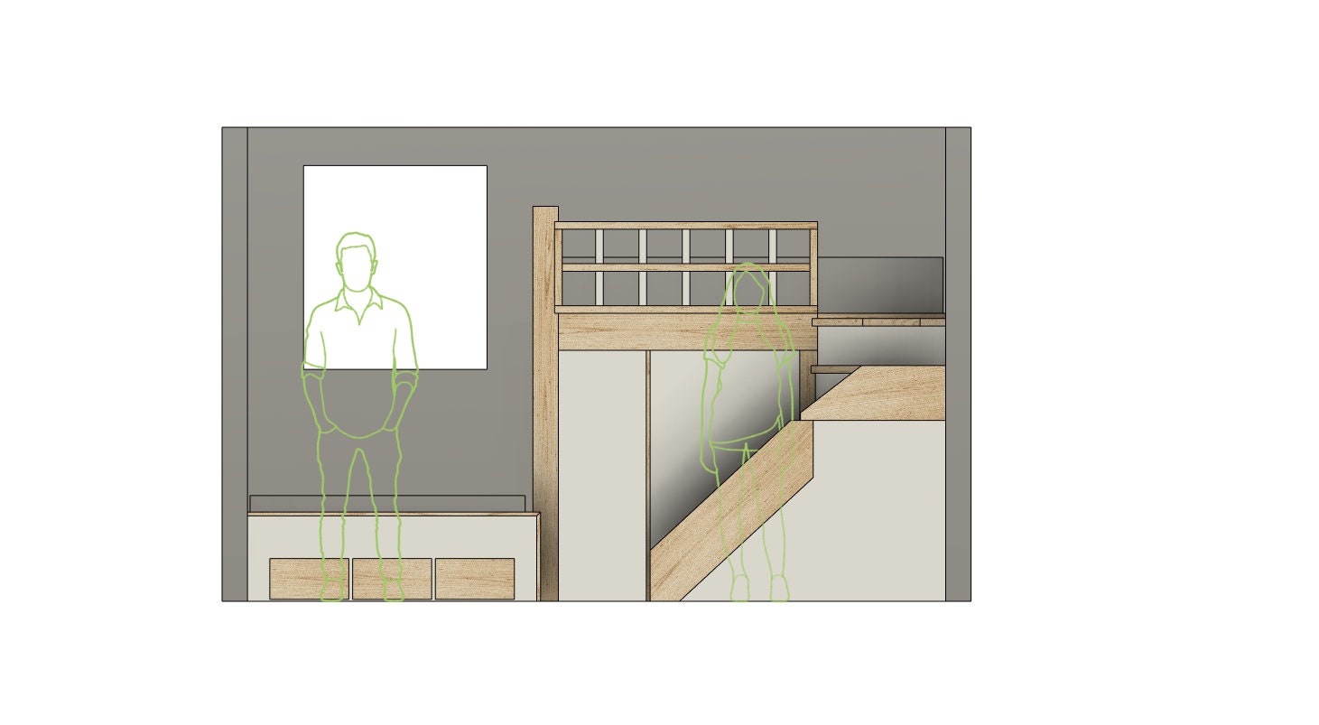 Full Loft Bed DIY Build Plans With Stairs & Drawers - Etsy
