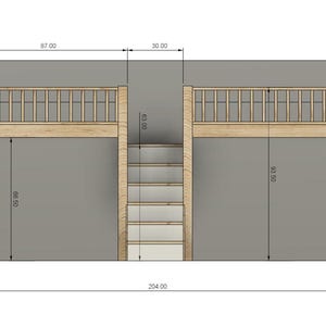 DIY Build Plans - Double Full Size Loft With Stairs - Plan #029 - Etsy