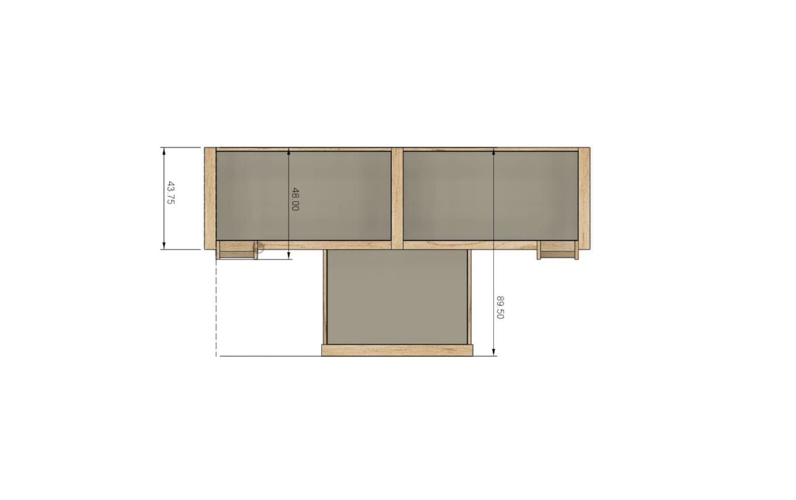 DIY Build Plans - Split Bunk Bed - Double Twin Upper/ Queen Lower ...