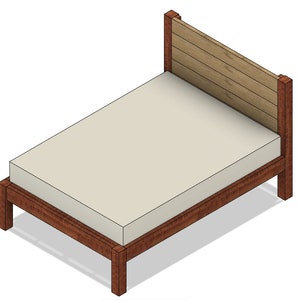 DIY Build Plan Full Bed Frame Plan 012 image 1
