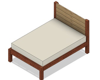 DIY Build Plan - Full Bed Frame - Plan #012