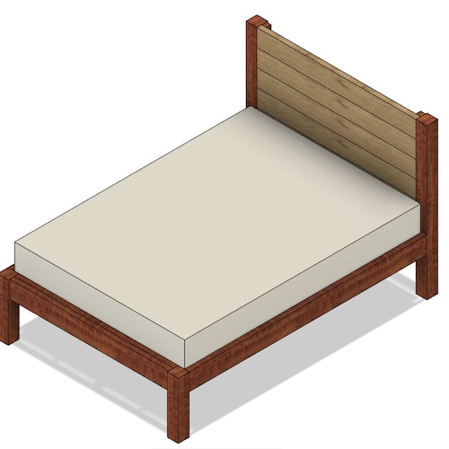 Bed Frame Plans PDF 35 Page Stepbystep DIY Build Guide Etsy Canada