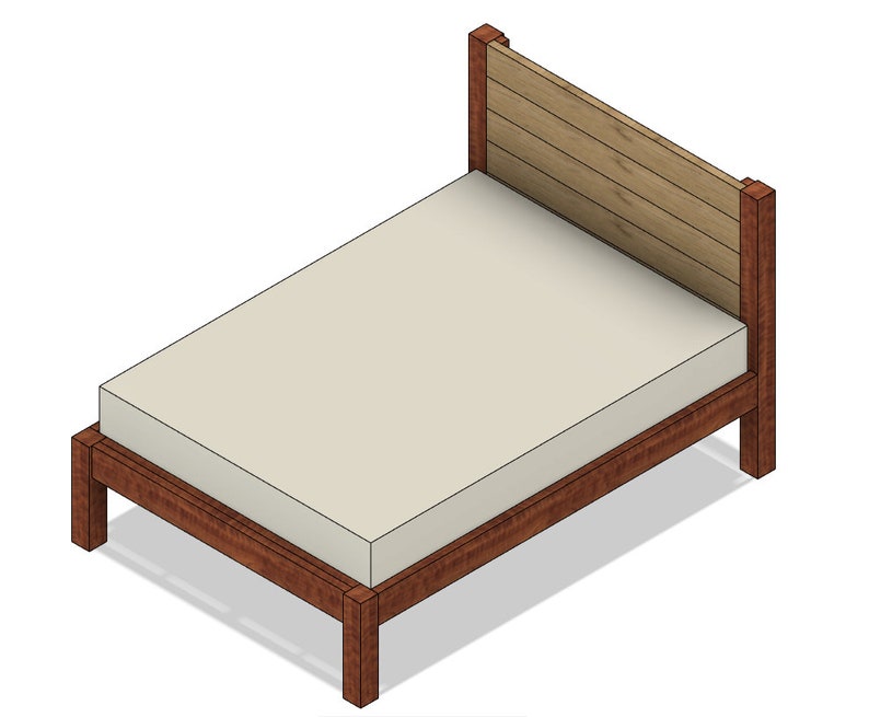 DIY Build Plan Full Bed Frame Plan 012 image 1