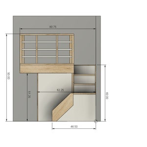 Full Size Reverse Loft Bed With Stairs: DIY Build Plans - Etsy
