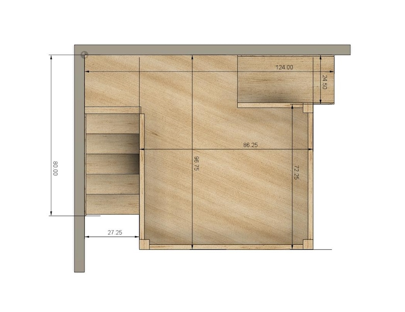 Twin Loft Bed With Stairs & Slide DIY Build Plans - Etsy