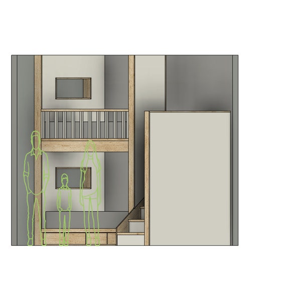 DIY Build Plan - Full over full bunk bed with stairs, shelves and drawers - Bed with stairs - Bed with storage