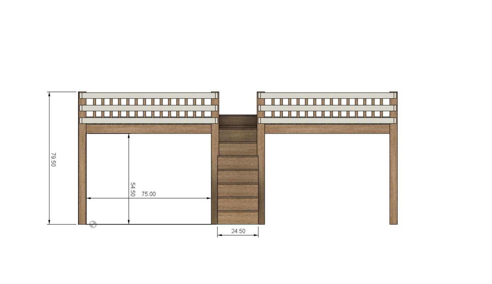 DIY Build Plan Double Twin Bed With Stairs Plan 011 - Etsy