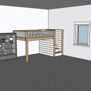 DIY Full Loft Bed Build Plan With Stairs (metric and Imperial ...